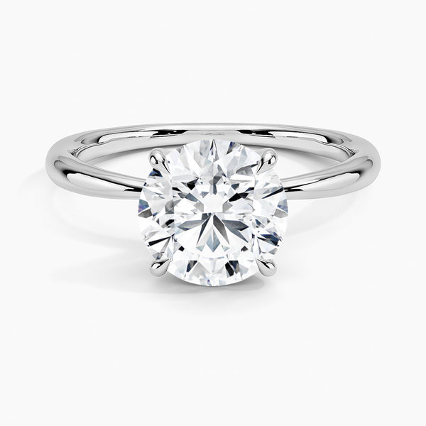 Freesia Solitaire 2mm Engagement Ring [Setting Only] - EC115 With 1.0 Carat Round Shape Natural Diamond