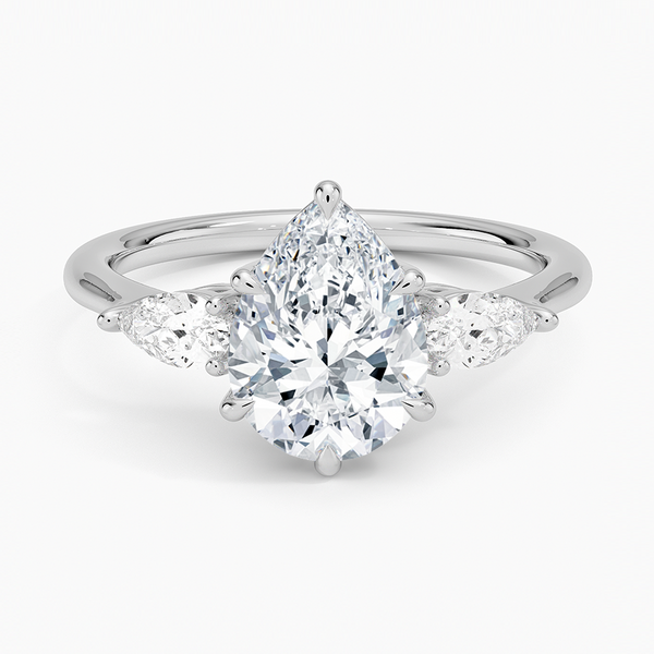 Opera Three Stone Diamond Engagement Ring  [Setting Only] - EC120P