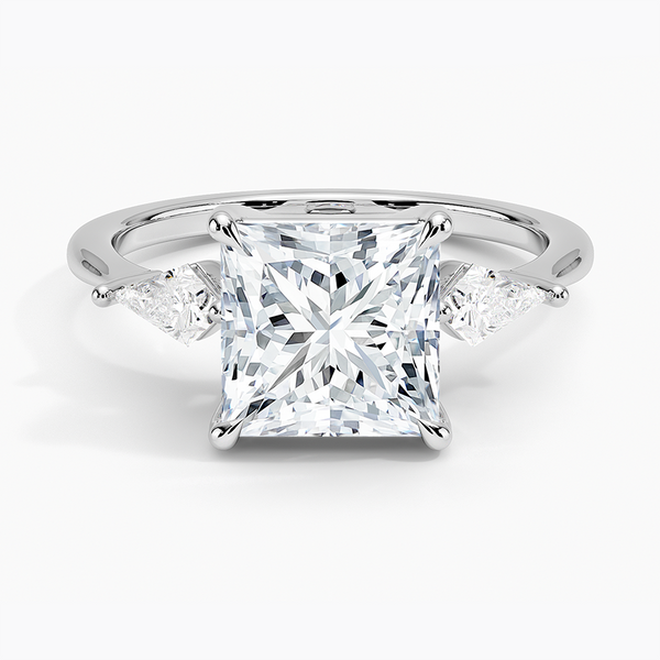 Luxe Cometa Three Stone Diamond Engagement Ring [Setting Only] - EC125Pr