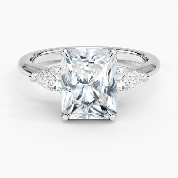 Fleur Three Stone Diamond Engagement Ring [Setting Only] - EC126R