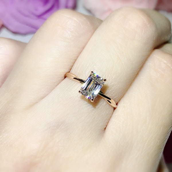 Twist Solitaire Engagement Ring [Setting Only] - LGR034s