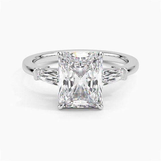 Symphony Double Prong Three Stone Diamond Engagement Ring  [Setting Only] - EC122R