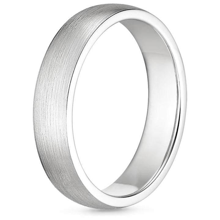 5mm Men's Matte Comfort Fit Wedding Ring - NM34 - Roselle Jewelry