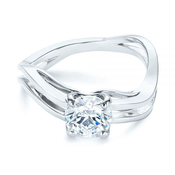 Double Strand Solitaire Diamond Engagement Ring [Setting Only] - EC031 - Roselle Jewelry