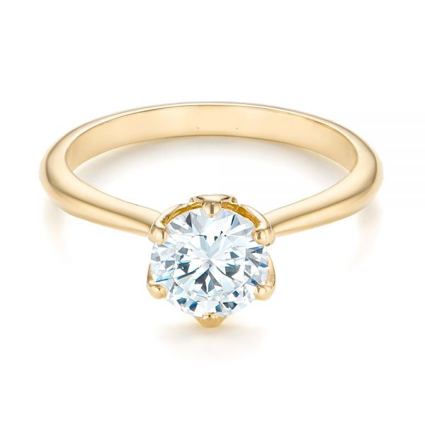 Elegant Solitaire Engagement Ring [Setting Only] - EC001 - Roselle Jewelry