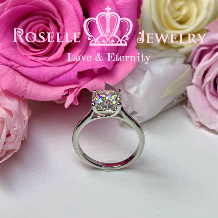 Cushion Cut Solitaire Engagement Ring - NC3 - Roselle Jewelry