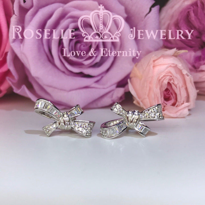 Detachable Ribbon Fashion Drop Earrings - DE11 - Roselle Jewelry