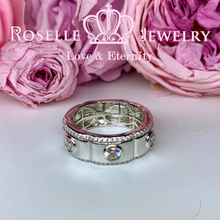 Side Stone Men's Ring - TM3 - Roselle Jewelry