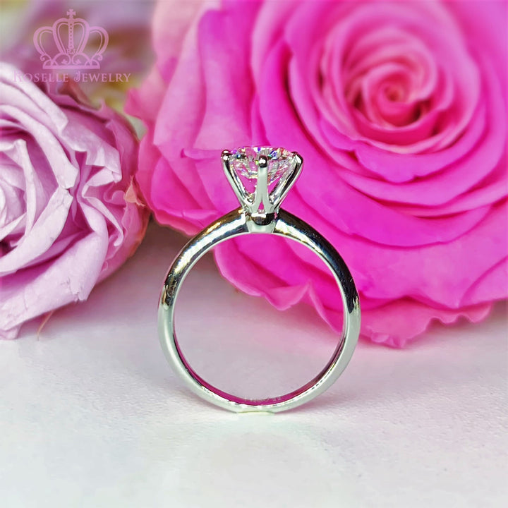 Six Prong Solitaire Diamond Engagement Ring [Setting Only] - KNT1 - Roselle Jewelry