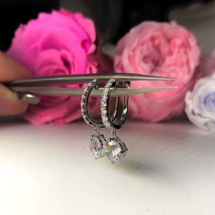1.00CT Brilliant Cut Drop Earrings - DE15 - Roselle Jewelry