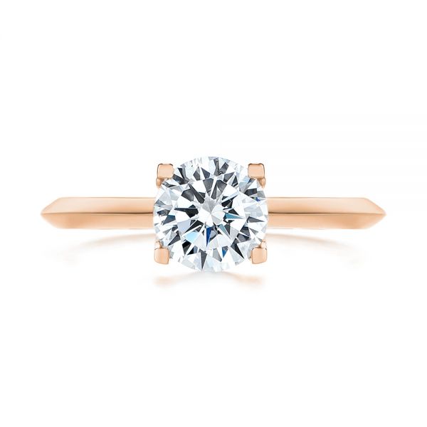 Four Prong Round Brilliant Engagement Ring [Setting Only] - EC024 - Roselle Jewelry