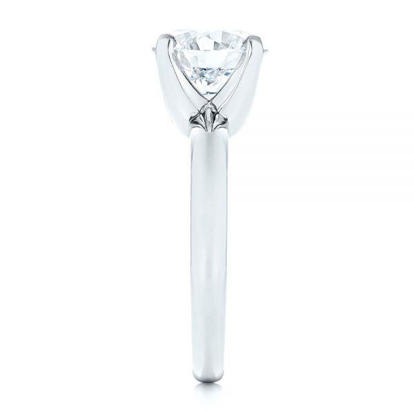 Knife Edge Solitaire Diamond Engagement Ring [Setting Only] - EC029 - Roselle Jewelry