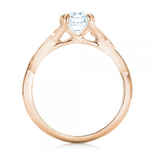 Petite Twist Solitaire Engagement Ring [Setting Only] - EC078 - Roselle Jewelry