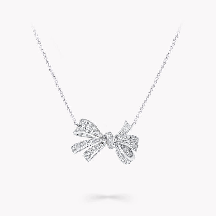 Tilda Bow Diamond Necklace - SN002 - Roselle Jewelry
