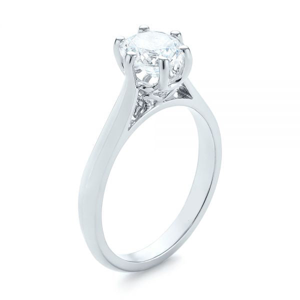 Six Prong Solitaire Diamond Engagement Ring [Setting Only] - EC043 - Roselle Jewelry