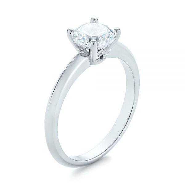 Four Prong Solitaire Diamond Engagement Ring [Setting Only] - EC064 - Roselle Jewelry