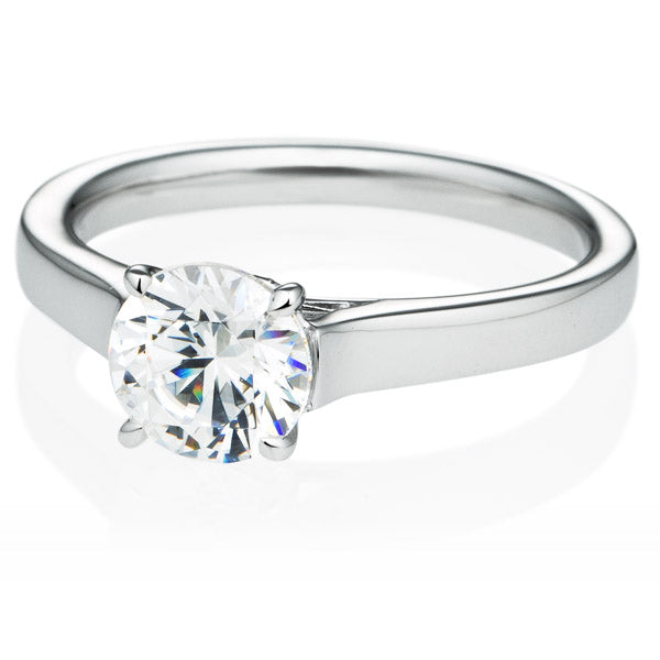Four Prong Round Brilliant Engagement Ring [Setting Only] - EC020 - Roselle Jewelry