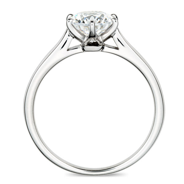 Six Prong Round Brilliant Engagement Ring [Setting Only] - EC015 - Roselle Jewelry