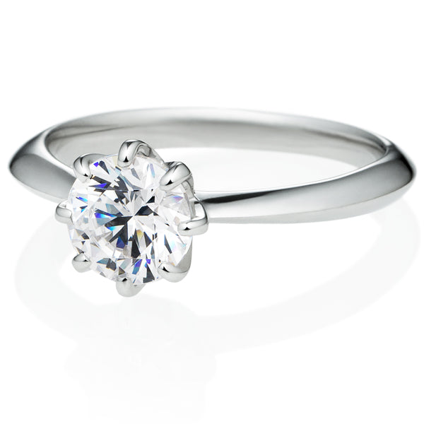 Six Prong Solitaire Round Brilliant Engagement Ring [Setting Only] - EC008 - Roselle Jewelry