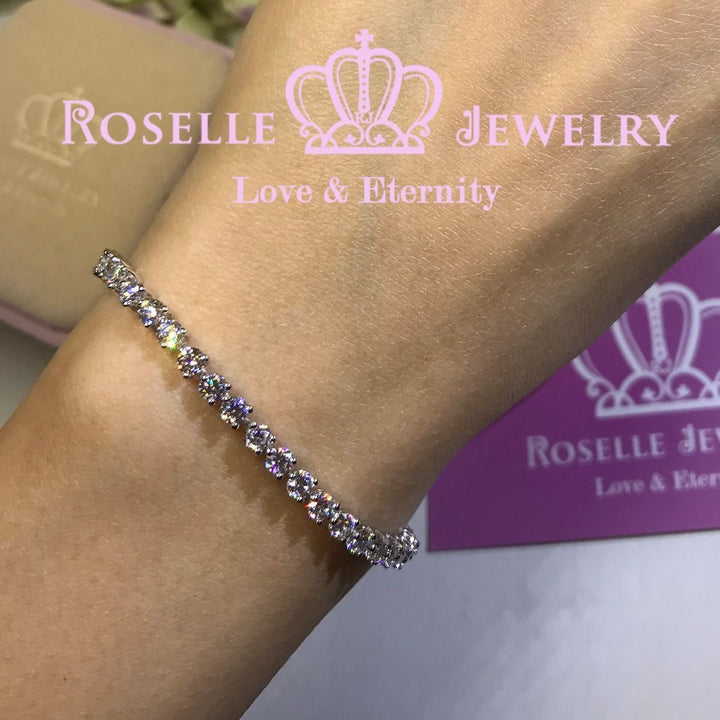 Round Brilliant Cut Tennis Bracelet - B102 - Roselle Jewelry