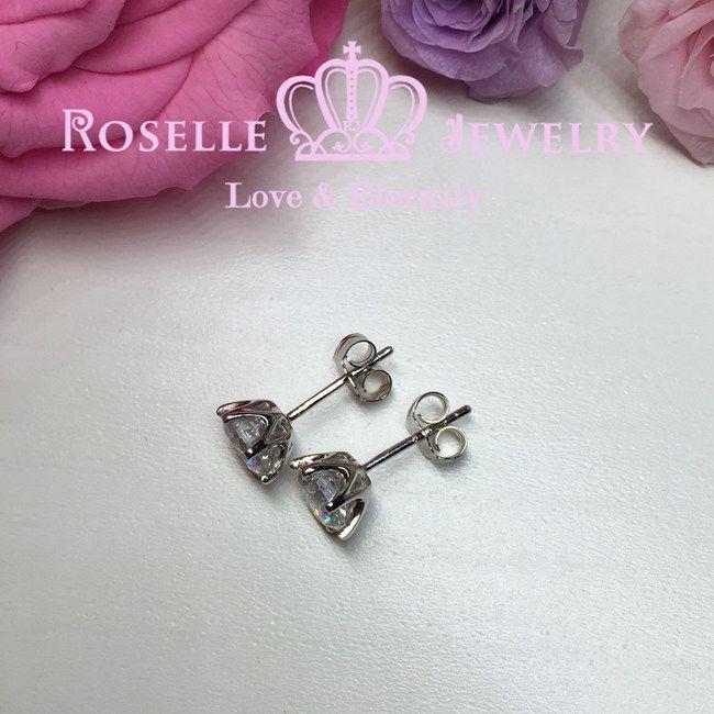 Six Prong Stud Earrings - H65 - Roselle Jewelry