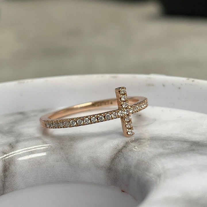 Cross Diamond Fashion Ring - LR19 - Roselle Jewelry