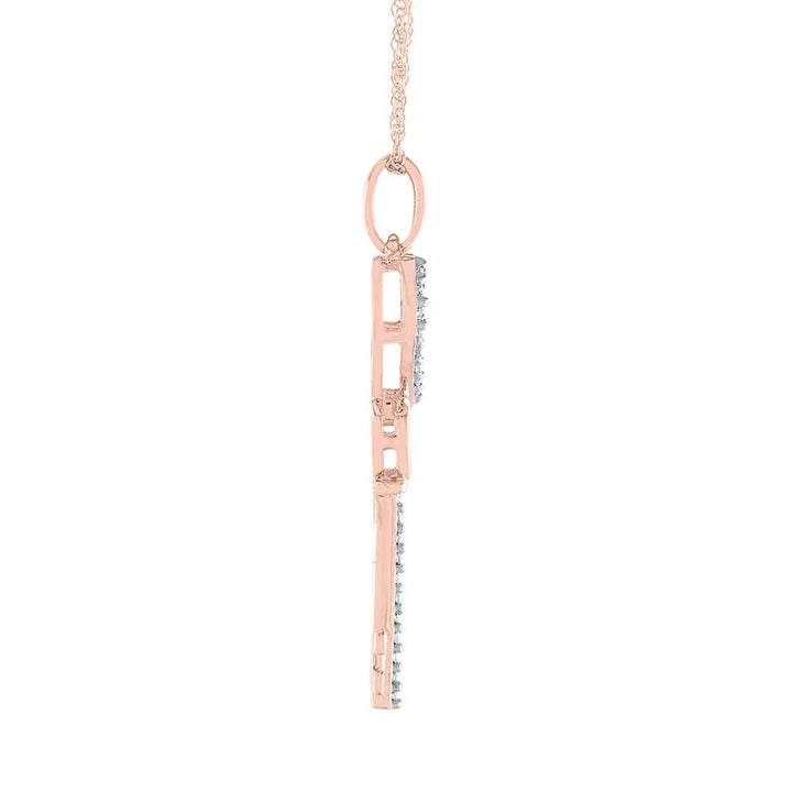 Heart Key Diamond Pendant [pre order] - SN006 - Roselle Jewelry