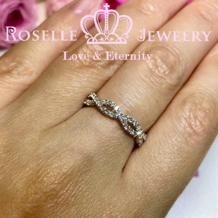 Twist Band Wedding Ring - BA35 - Roselle Jewelry