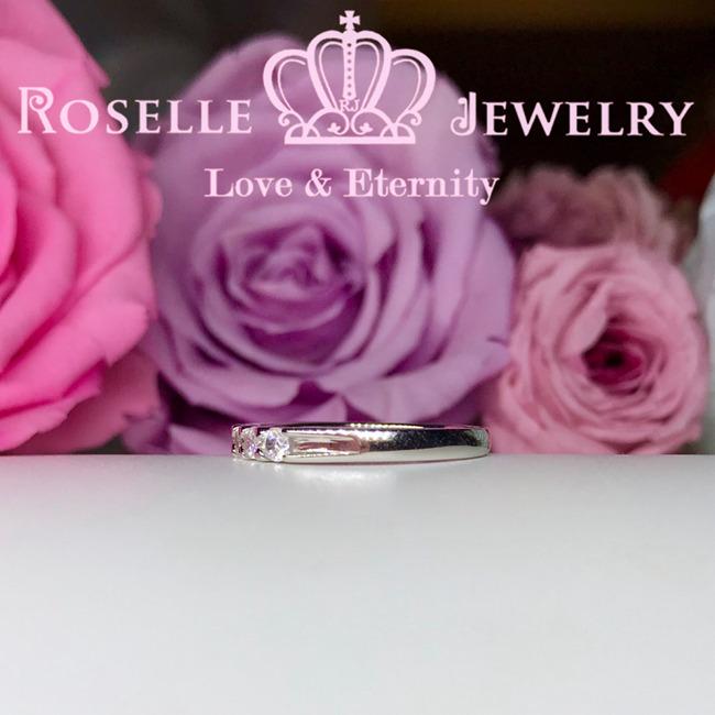 Seven Stone Common Prong Wedding Ring - BA9 - Roselle Jewelry