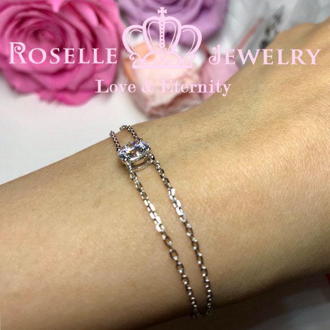 Solitaire Chain Bracelet - BR1 - Roselle Jewelry