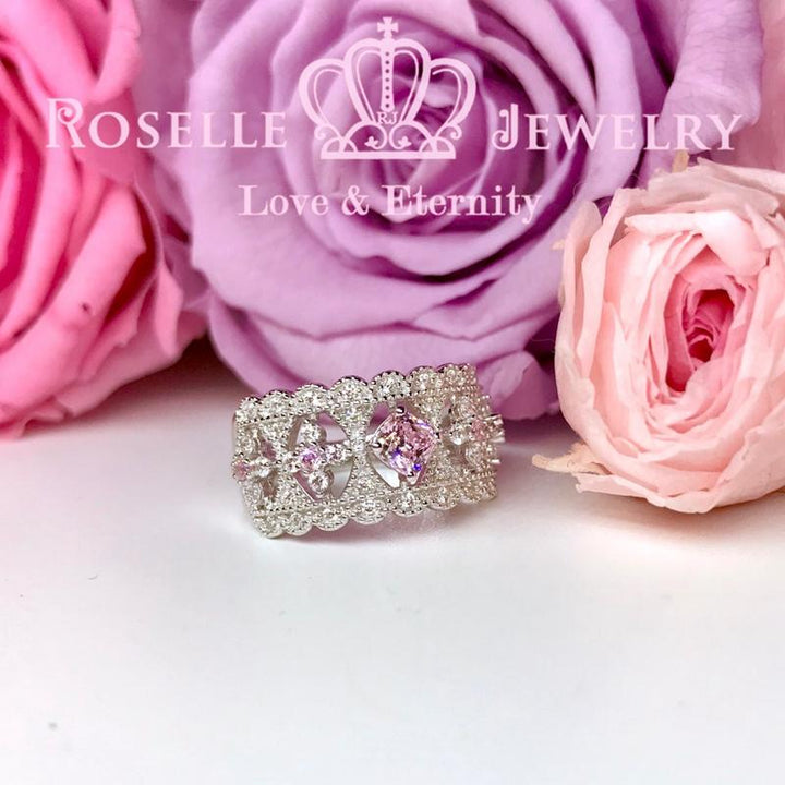Lace vintage Floral Wedding Ring - BV5 - Roselle Jewelry