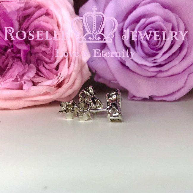 Dancing Stone Heart Shape Stud Earrings - ED1 - Roselle Jewelry