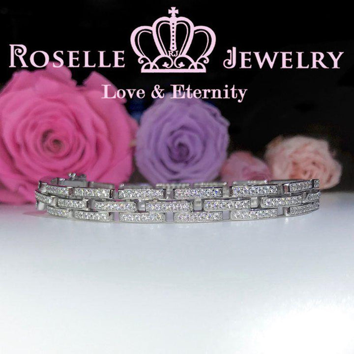Mens Tennis Bracelet - BM1 - Roselle Jewelry