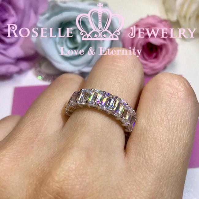 Emerald Cut Eternity Wedding Ring - BH2 - Roselle Jewelry