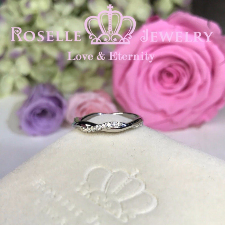 Twist Half Eternity Wedding Ring - NW2 - Roselle Jewelry