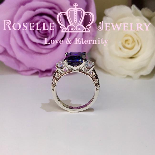 Emerald Cut Side Stone Engagement Rings - TS1 [Clearance ] - Roselle Jewelry