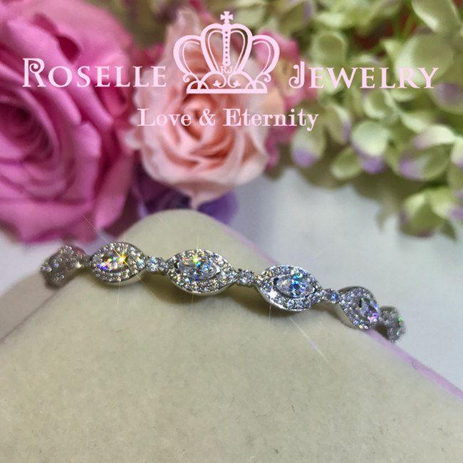 Marquise Half Chain Bracelet - BG3 - Roselle Jewelry