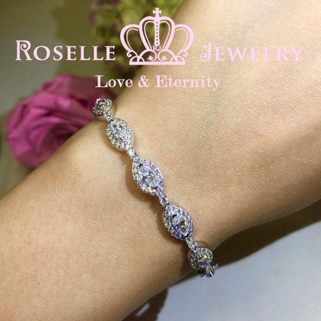 Marquise Half Chain Bracelet - BG3 - Roselle Jewelry