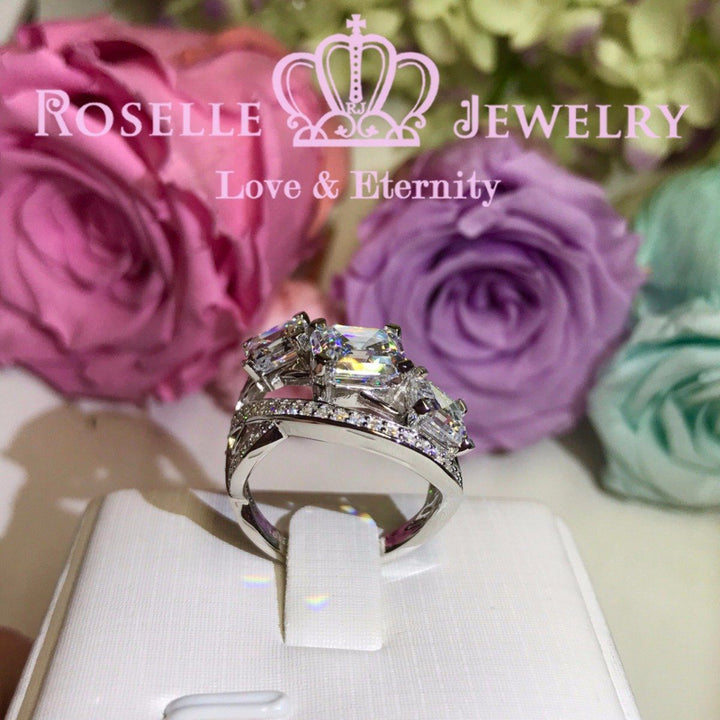 Asscher Cut Cocktail Fahion Rings - VA1 - Roselle Jewelry