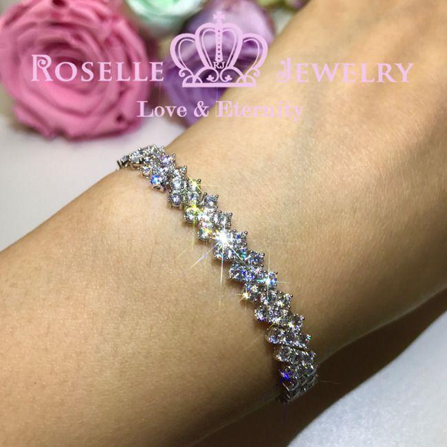 Cluster Tennis Bracelet - B040 - Roselle Jewelry