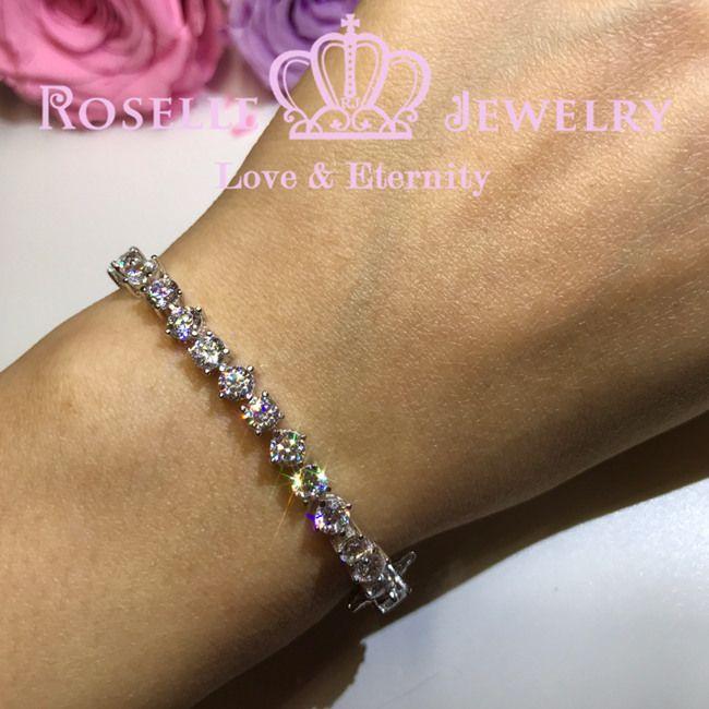 Round Brilliant Cut Tennis Bracelet - B202 - Roselle Jewelry