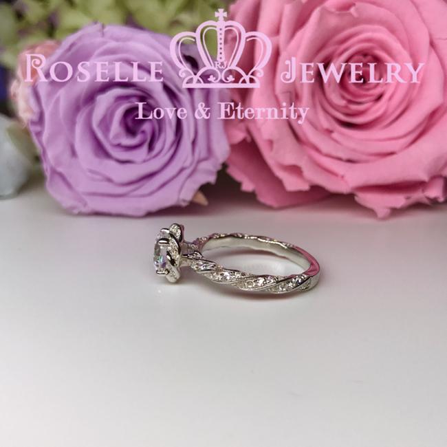 Floral Vintage Engagement Ring - V21 - Roselle Jewelry