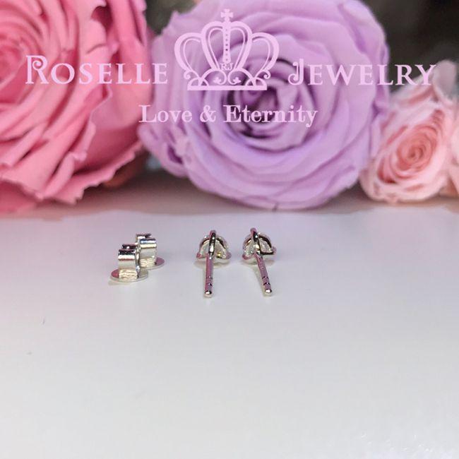 Three Prong Stud Earrings - R30 - Roselle Jewelry