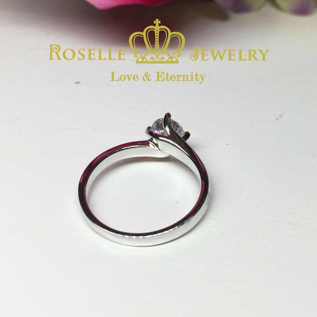 Four Prong Twist Solitaire Engagement Ring - NT4 - Roselle Jewelry