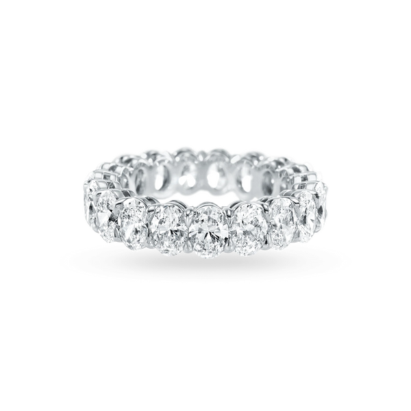Ewiger Diamant-Ehering mit Ovalschliff - WR011